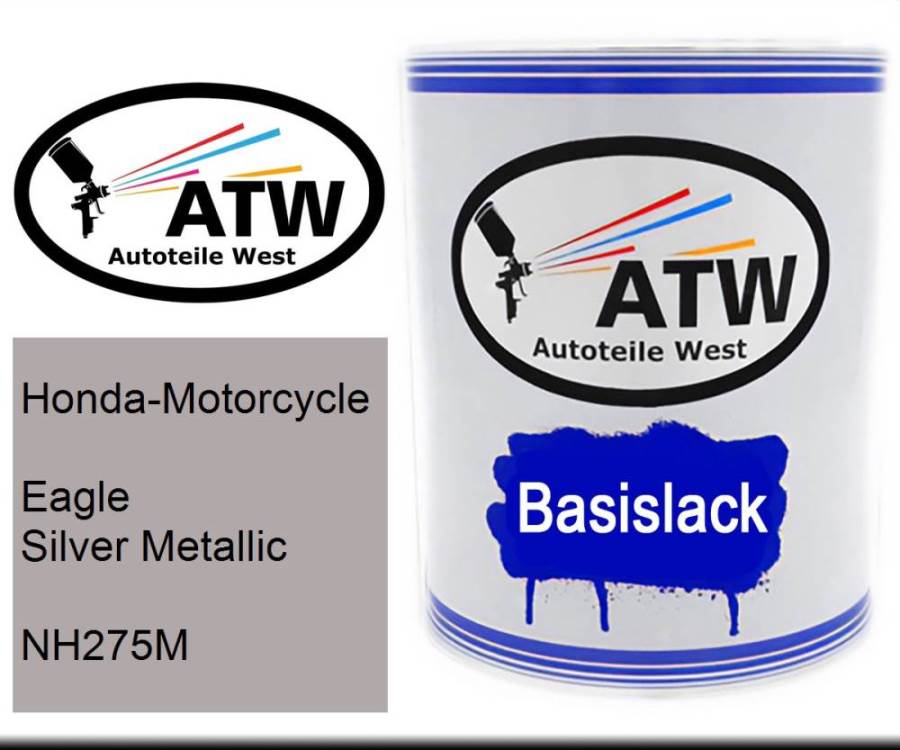 Honda-Motorcycle, Eagle Silver Metallic, NH275M: 1L Lackdose, von ATW Autoteile West.